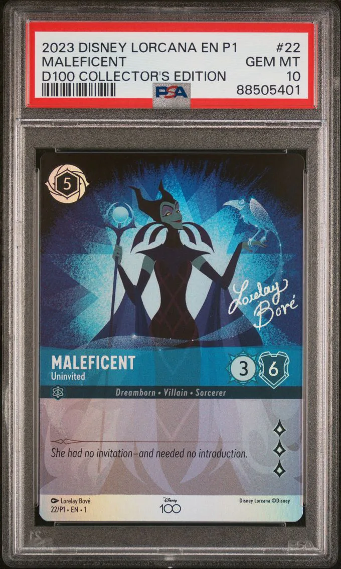 2023 #22 Maleficent - Uninvited PSA 10 Disney Lorcana EN P1-Promo