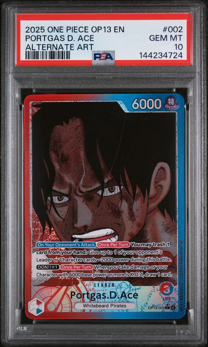 2025 #002 Portgas D. Ace PSA 10 One Piece OP13-Carrying on His Will