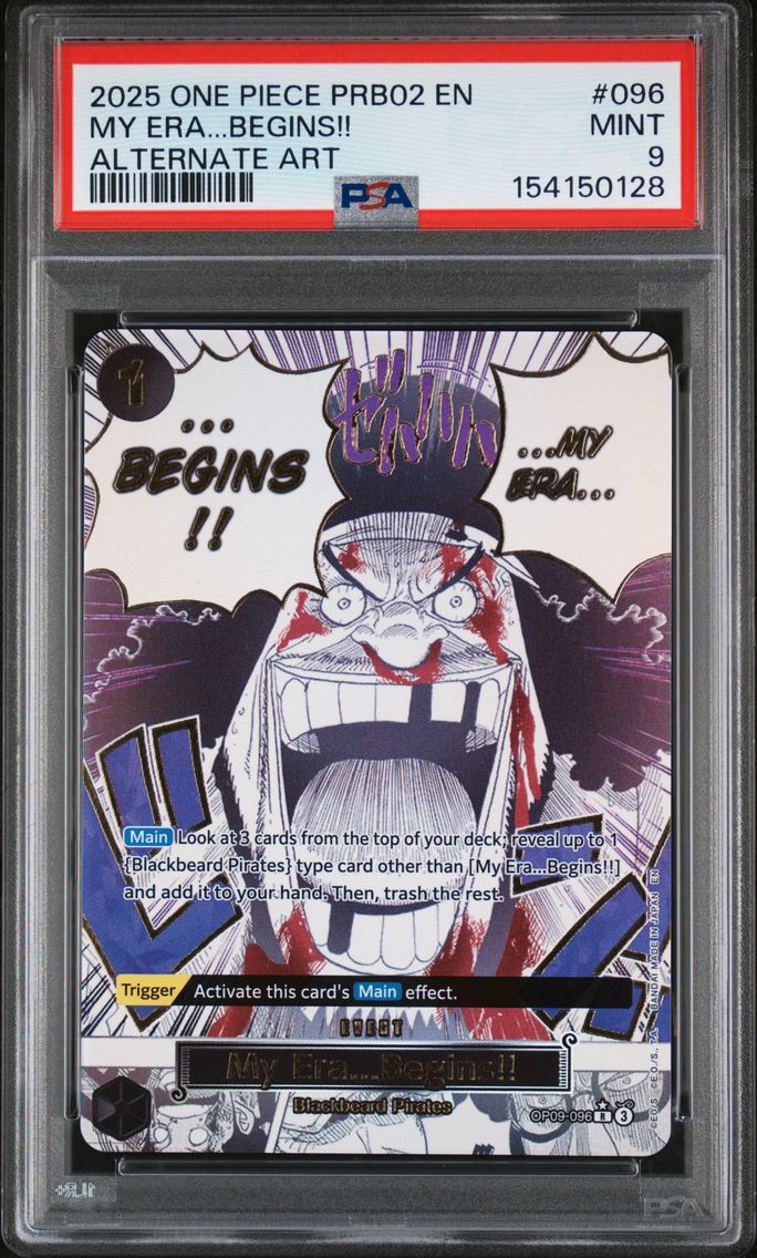 2025 #096 My ERA...Begins!! PSA 9 One Piece PRB02-Premium Booster -One Piece Card the Best- Vol.2