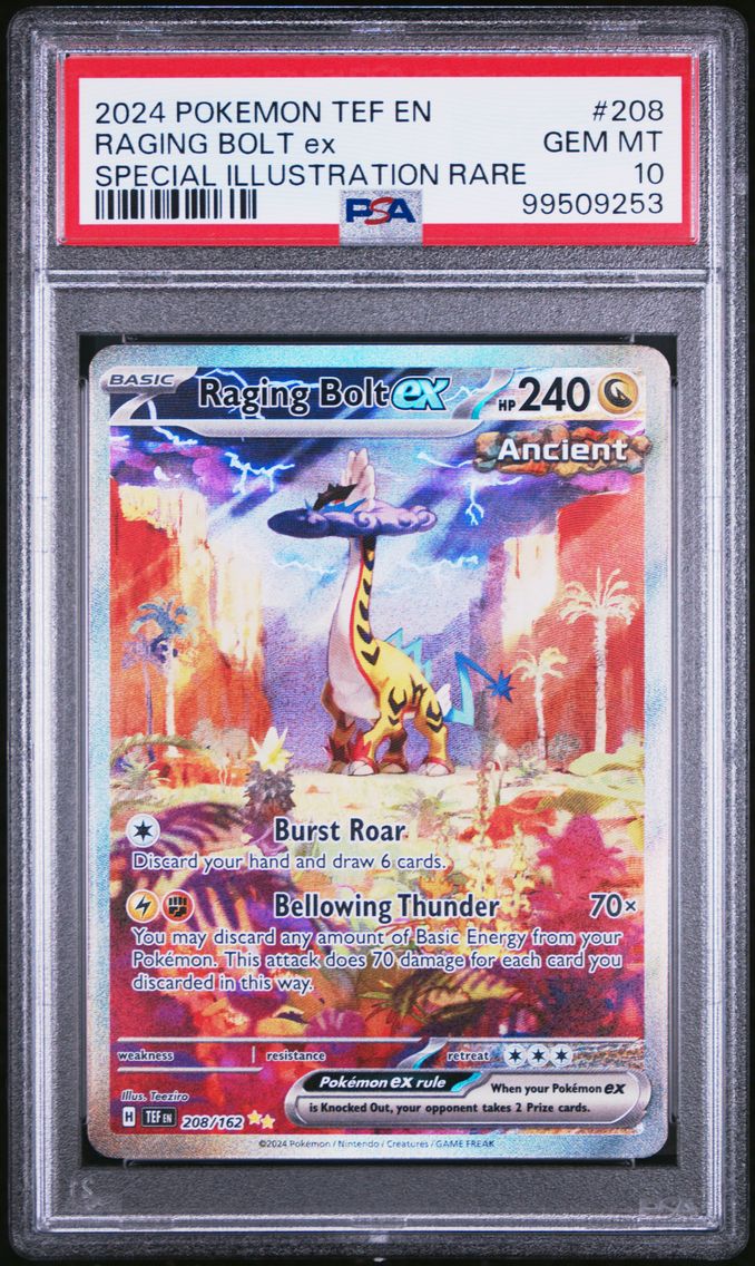 2024 #208 Raging Bolt EX PSA 10 Tef EN-Temporal Forces