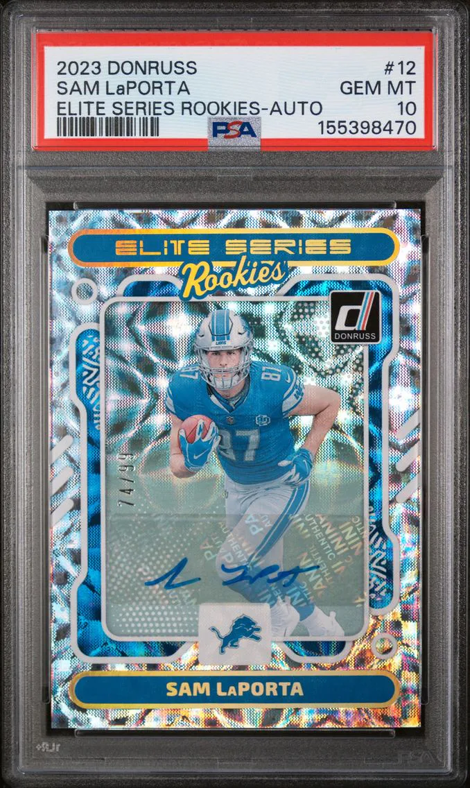 2023 #12 Sam LaPorta PSA 10 Panini Donruss Elite Series Rookies