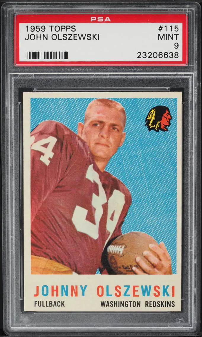 1959 Topps Football John Olszewski #115 PSA 9 MINT