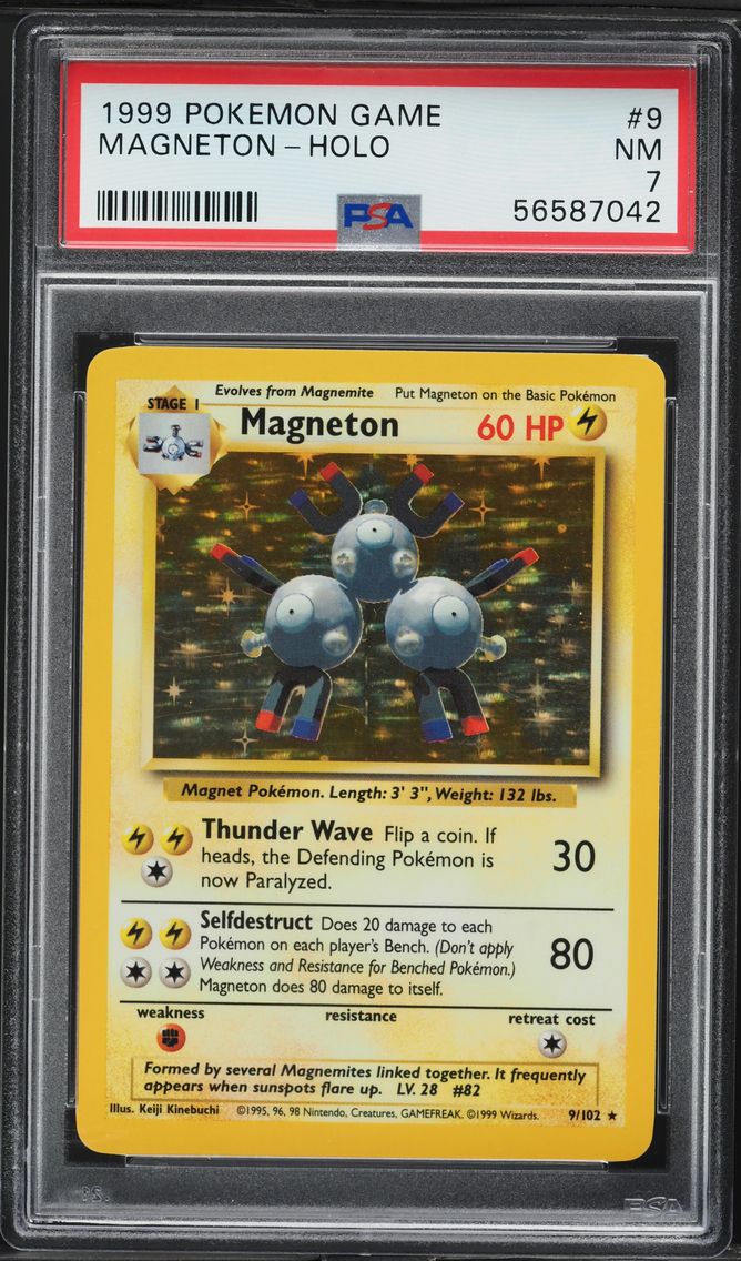 1999 #9 Magneton-Holo PSA 7 Game Pokemon