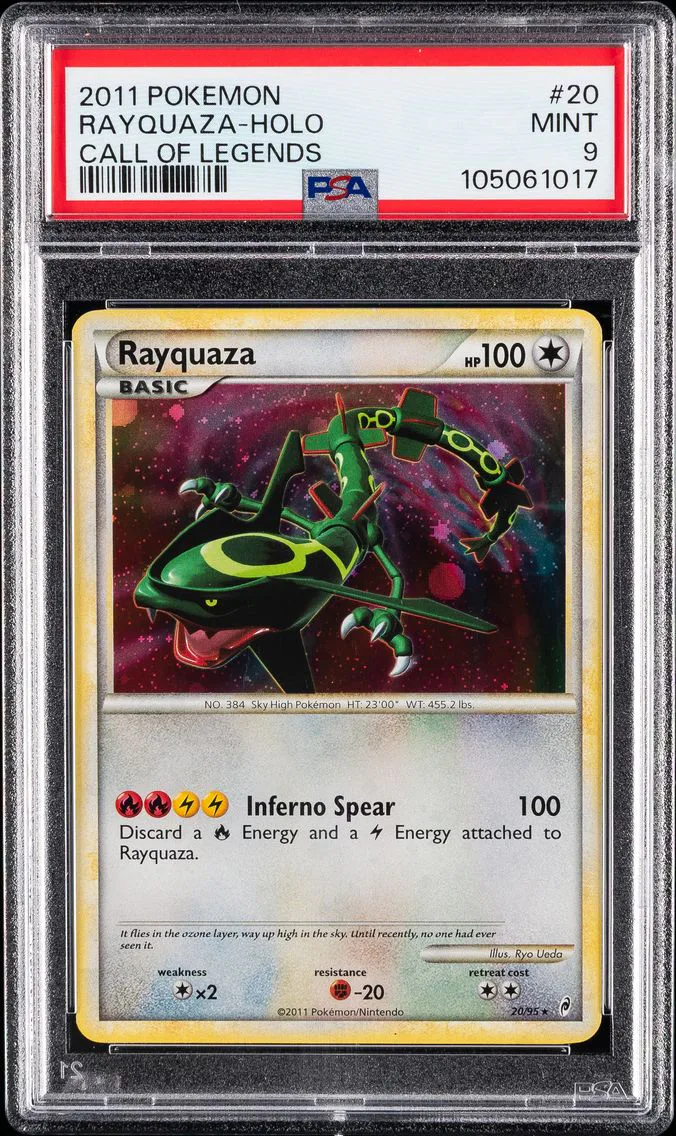 2011 #20 Rayquaza-Holo PSA 9 Call of Legends Pokemon