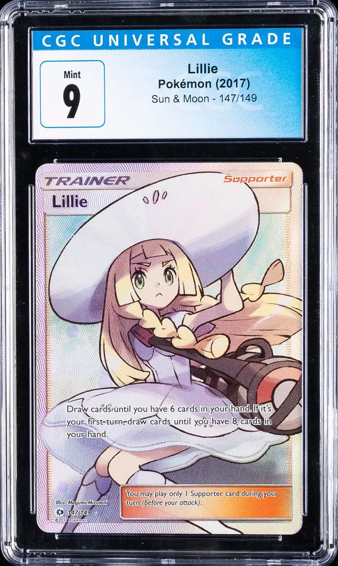 2017 #147 Full Art/Lillie CGC 9 Sun & Moon Pokemon