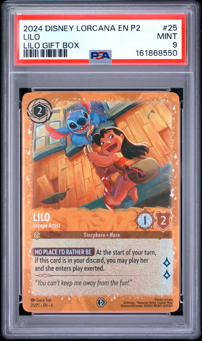 2024 #25 Lilo - Escape Artist PSA 9 Disney Lorcana EN P2-Promo