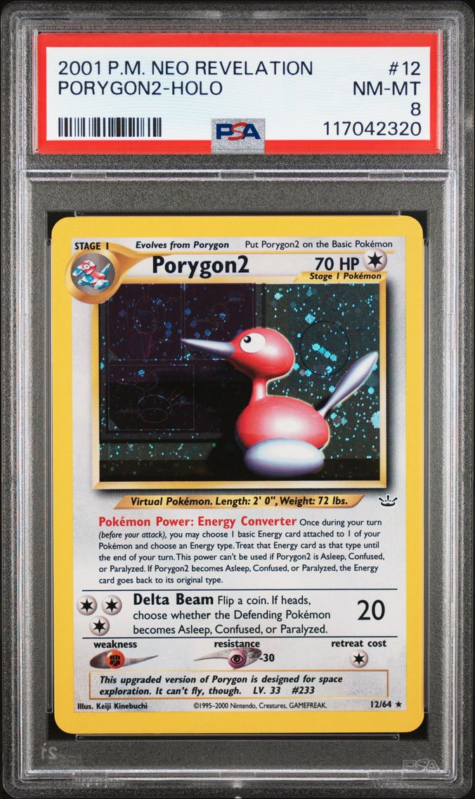 2001 #12 PORYGON2-Holo PSA 8 Neo Revelation