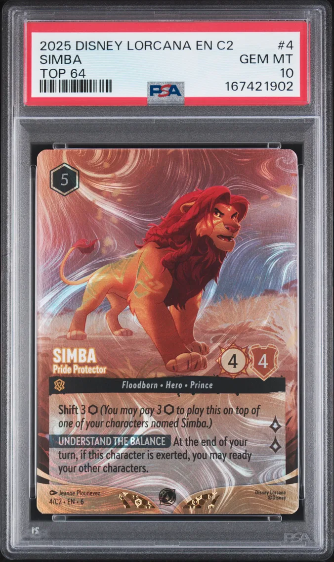 2025 #4 Simba - Pride Protector PSA 10 Disney Lorcana EN C2-Lorcana Challenge Promo