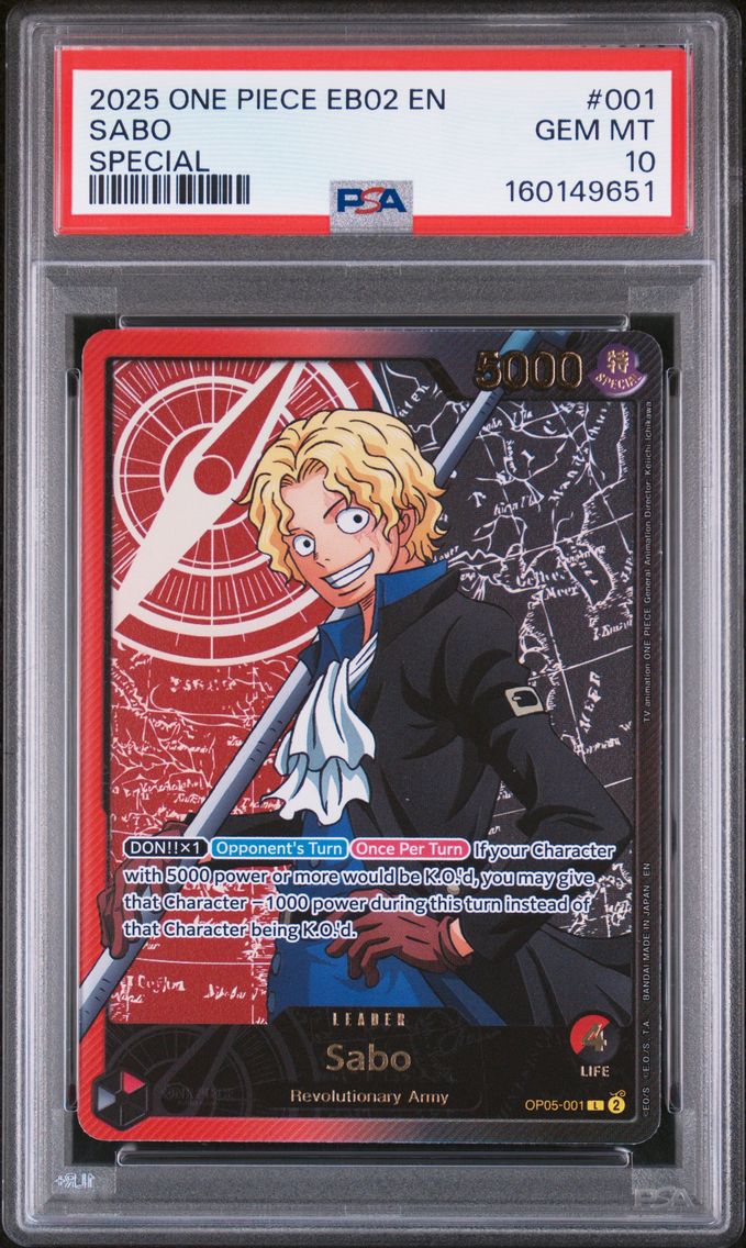 2025 #001 Sabo PSA 10 One Piece 