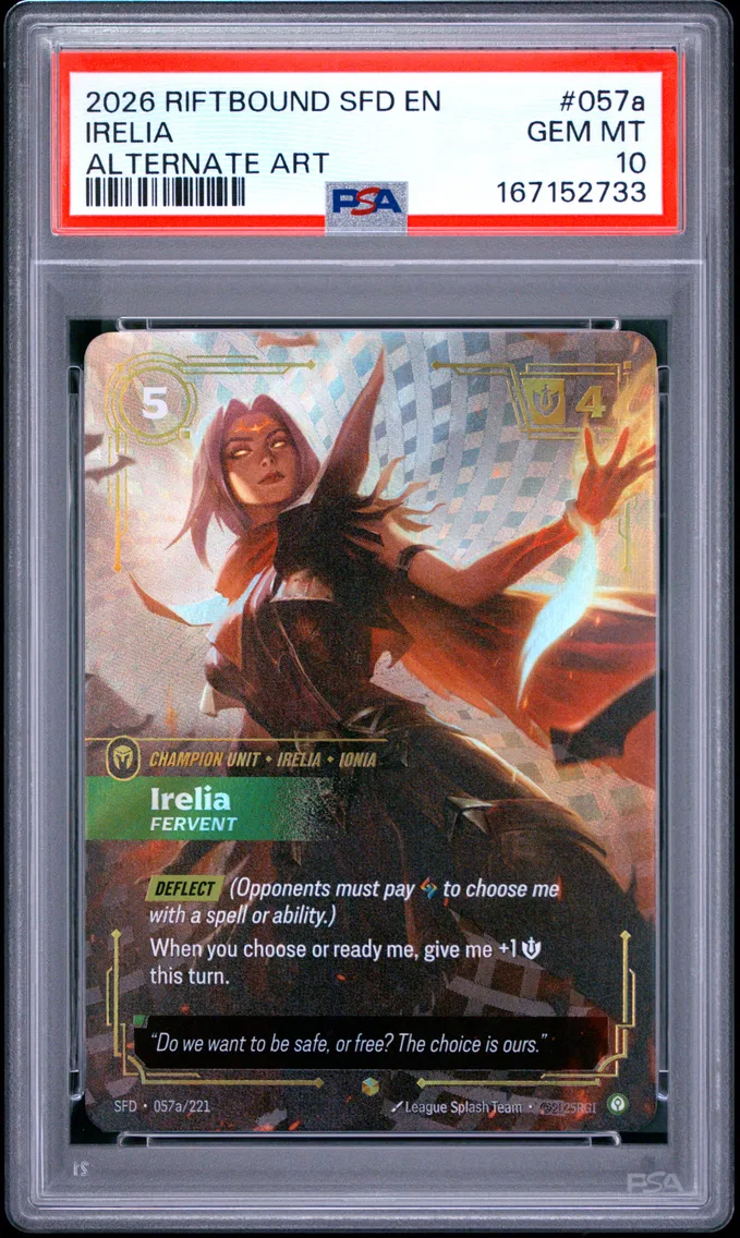 2026 #057a Irelia - Fervent PSA 10 Riftbound: League of Legends Sfd-Spiritforged
