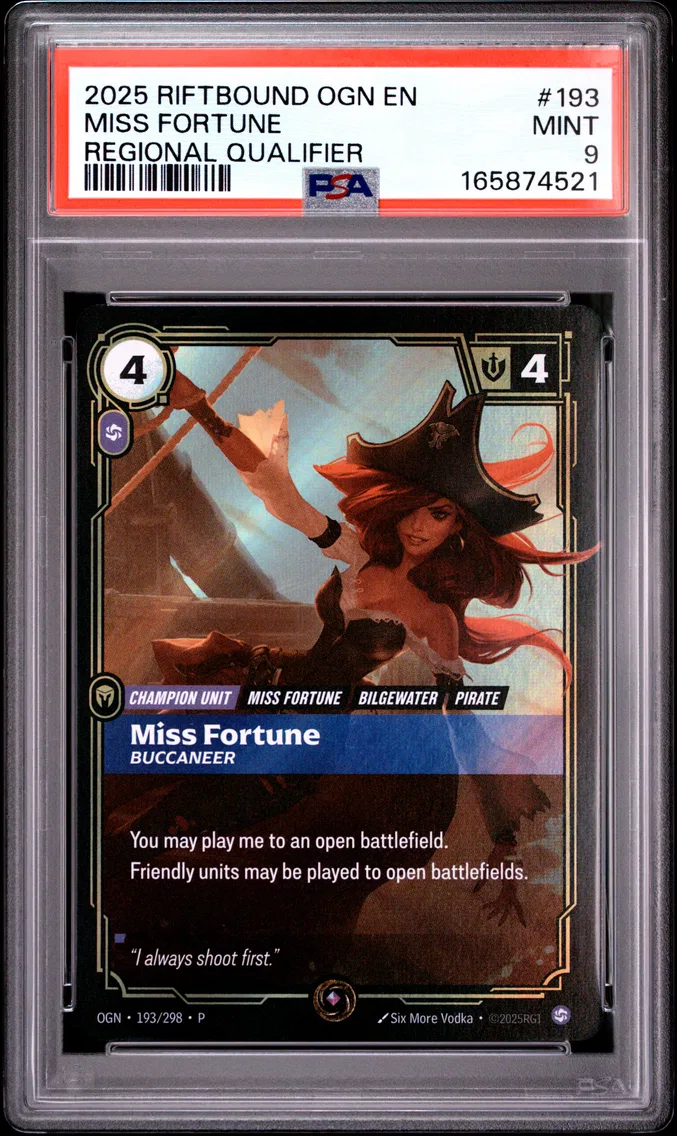 2025 #193 Miss Fortune - Buccaneer PSA 9 Riftbound: League of Legends Ogn-Origins