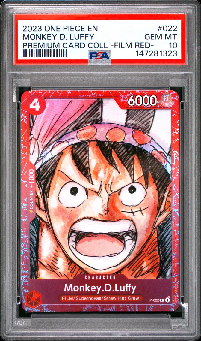 2023 #022 Monkey D. Luffy PSA 10 One Piece Premium Card Collection -One Piece Film Red-