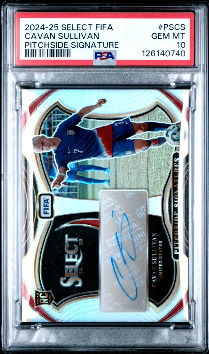 2024 #PSCS Cavan Sullivan PSA 10 Panini Select FIFA Pitchside Signatures