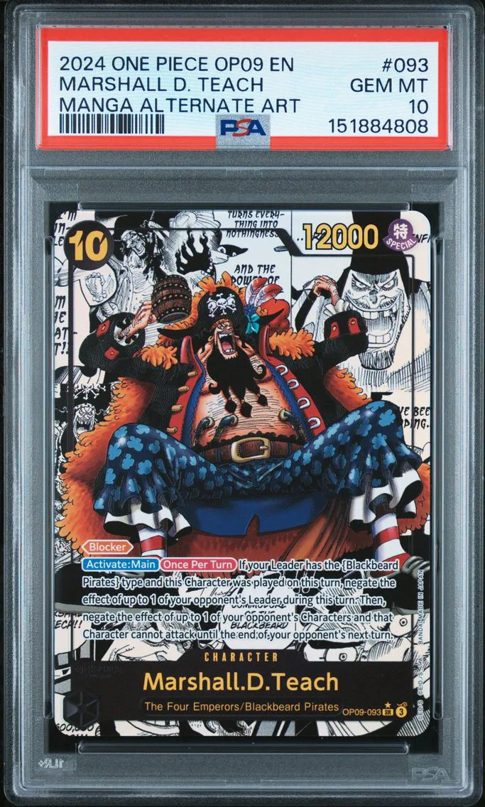 2024 #093 Marshall D. Teach PSA 10 One Piece OP09-Emperors in the New World