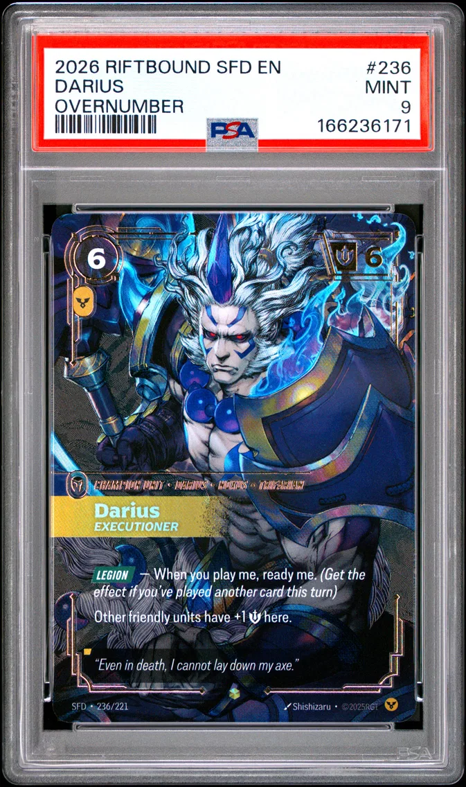 2026 #236 Darius - Executioner PSA 9 Riftbound: League of Legends Sfd-Spiritforged