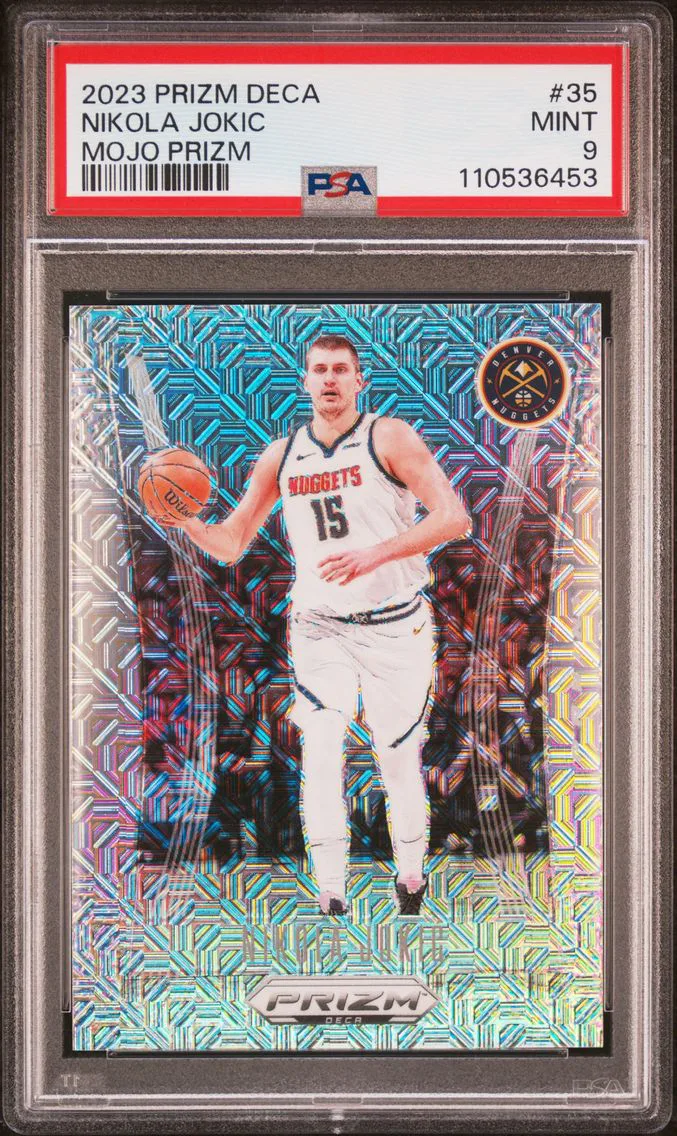 2023 #35 Nikola Jokic PSA 9 Panini Prizm Deca