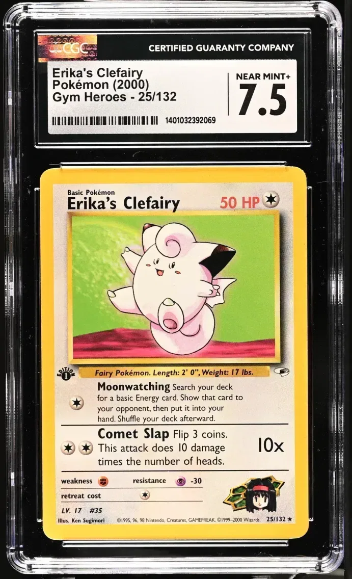 2000 #25 Erika's Clefairy CGC 7.5 Gym Heroes - Unlimited - English
