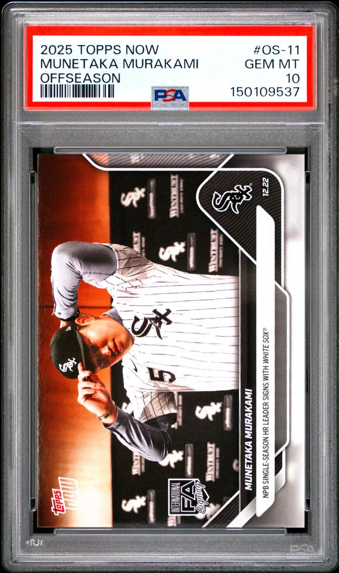 2025 #OS-11 Munetaka Murakami PSA 10 Topps Now Offseason