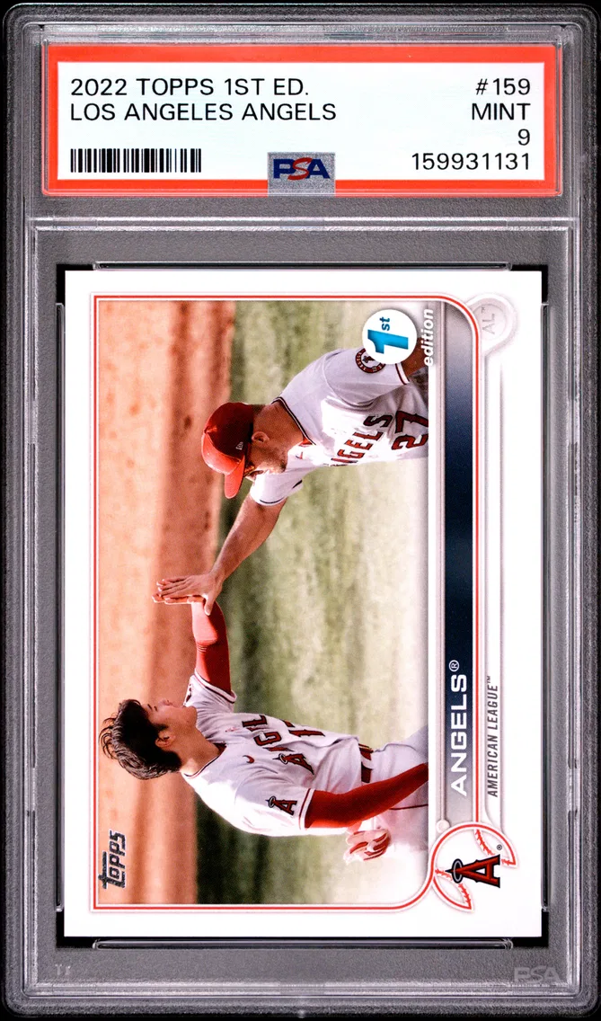 2022 #159 Los Angeles Angels PSA 9 Topps 1st Edition