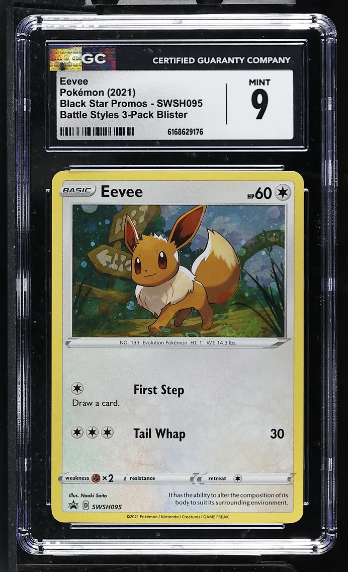 2021 #SWSH095 Eevee CGC 9 Black Star Promos - Sword & Shield - English