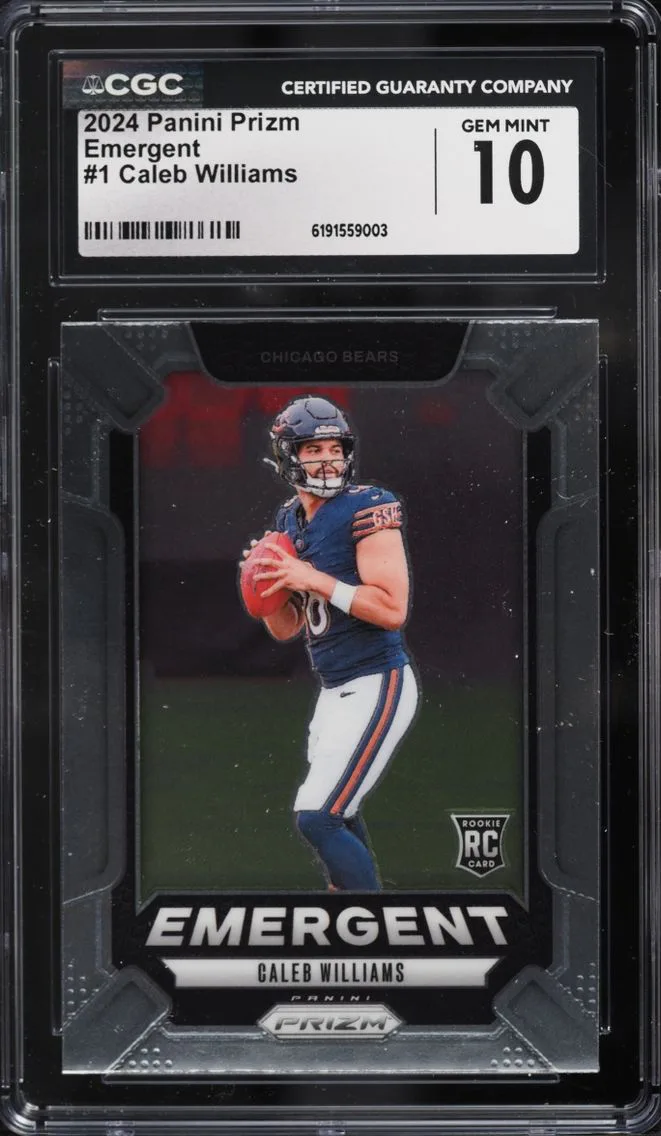2024 #1 Caleb Williams CGC 10 Panini Prizm Emergent ROOKIE