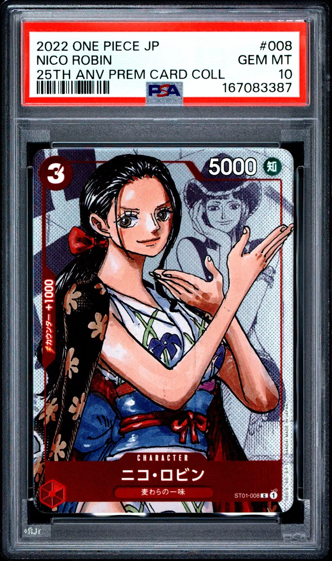 2022 #008 Nico Robin PSA 10 One Piece Japanese 25th Anniversary Premium Card Collection