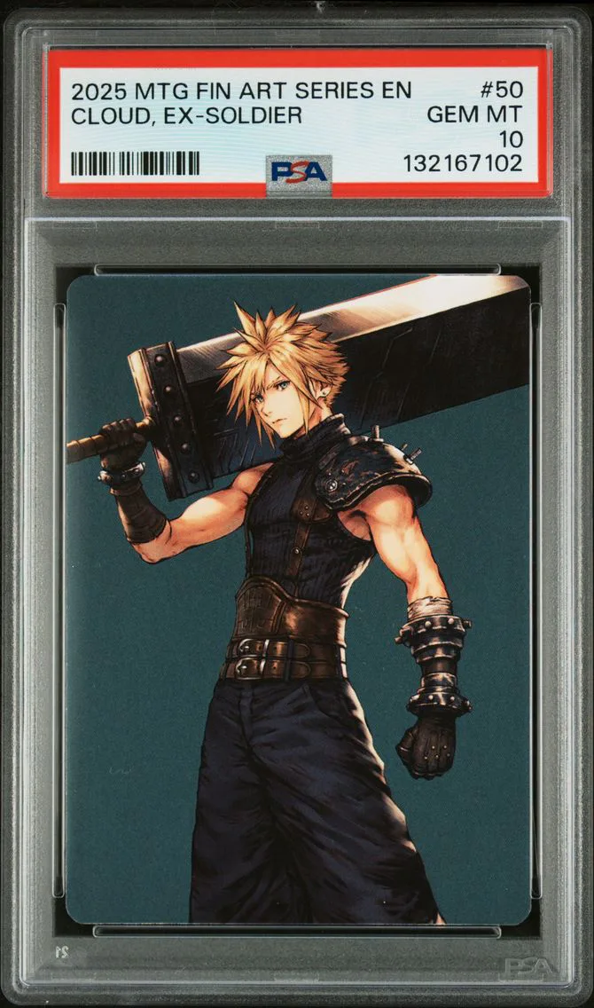 2025 #50 Cloud, EX-Soldier PSA 10 Final Fantasy Art Series