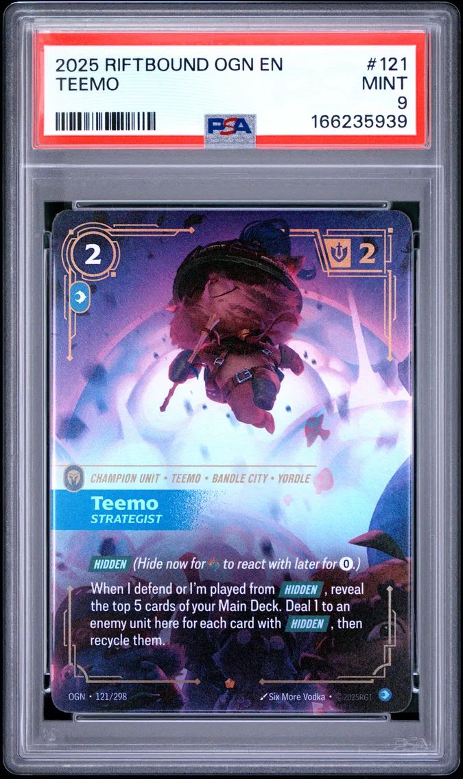 2025 #121 Teemo - Strategist PSA 9 Riftbound: League of Legends Ogn-Origins