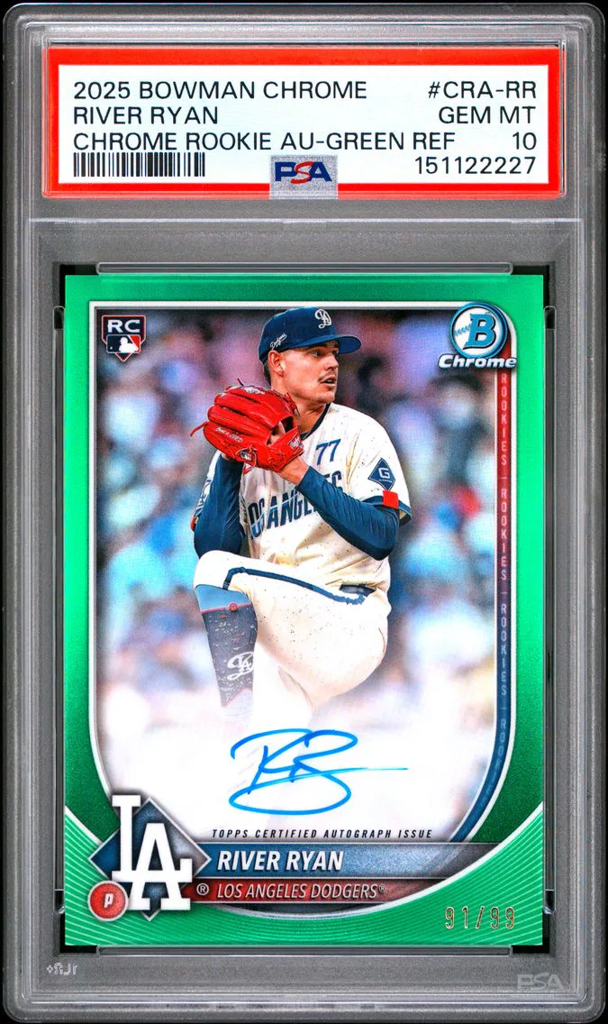 2025 #CRA-RR River Ryan PSA 10 Bowman Chrome Chrome Rookie Autographs