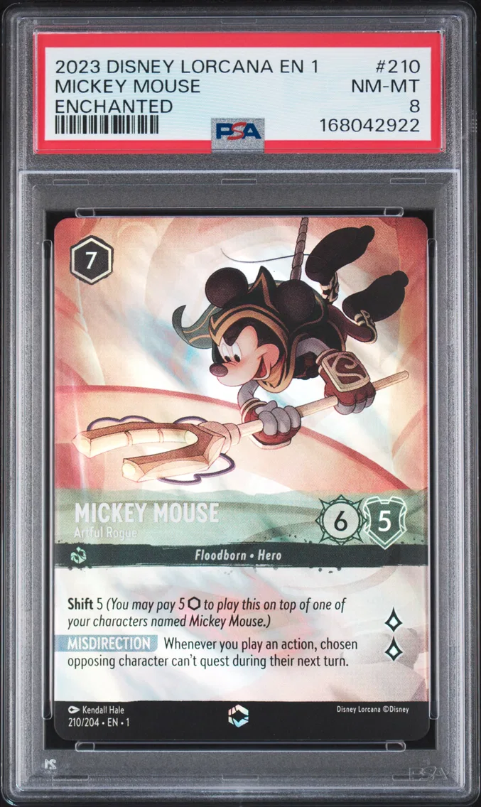 2023 #210 Mickey Mouse - Artful Rogue PSA 8 Disney Lorcana EN 1-the First Chapter