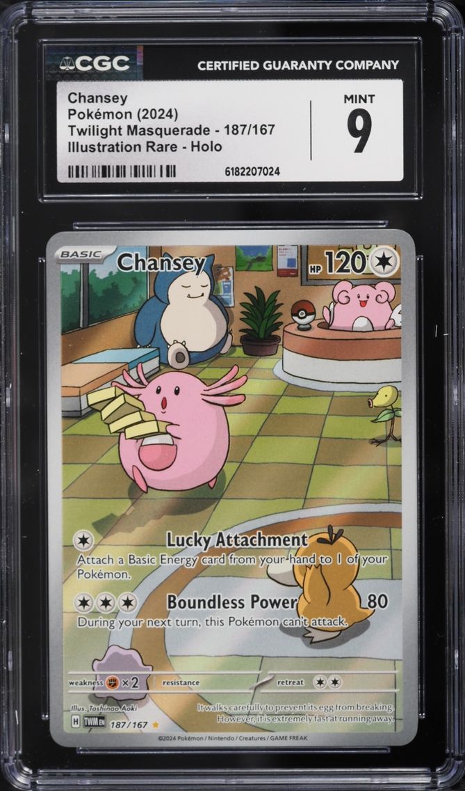2024 Pokemon Scarlet & Violet Twilight Masquerade IR Chansey #187 CGC 9 MINT