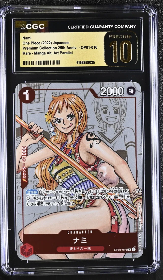 2022 #OP01-016 Nami CGC 10 Pristine Premium Collection 25th Anniversary - Japanese