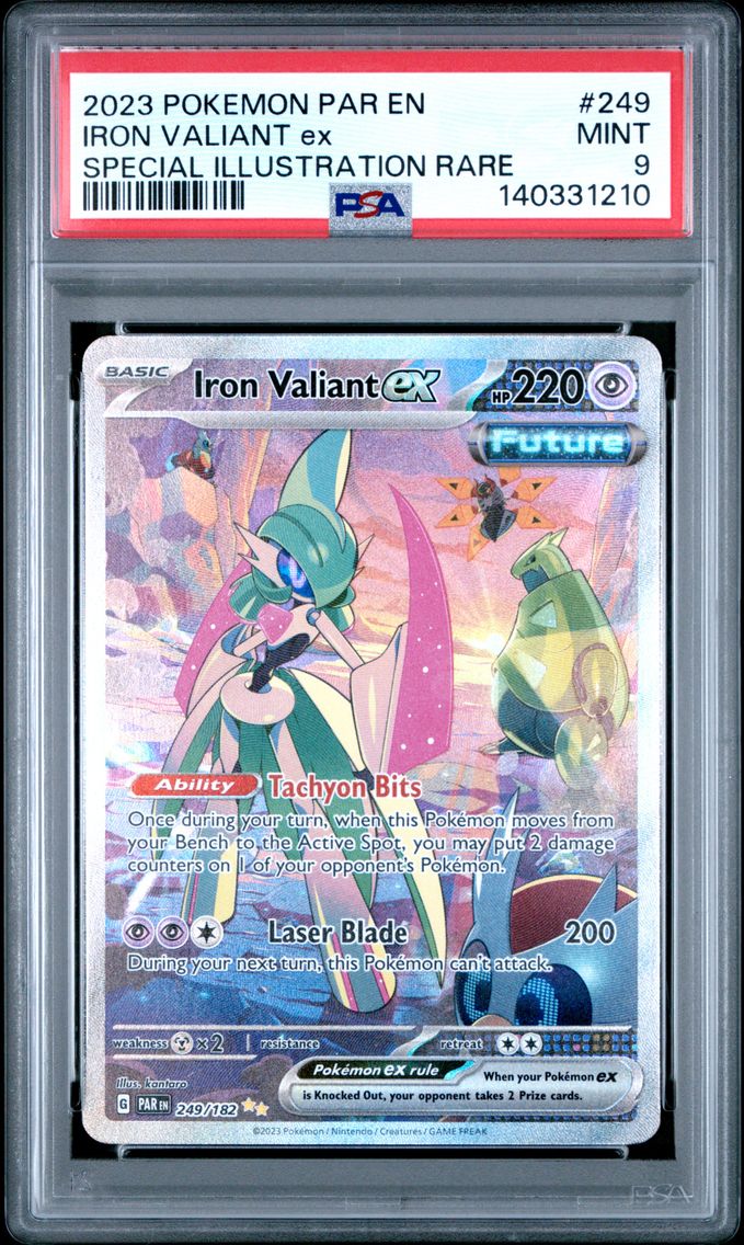 2023 #249 Iron Valiant EX PSA 9 Par EN-Paradox Rift Pokemon