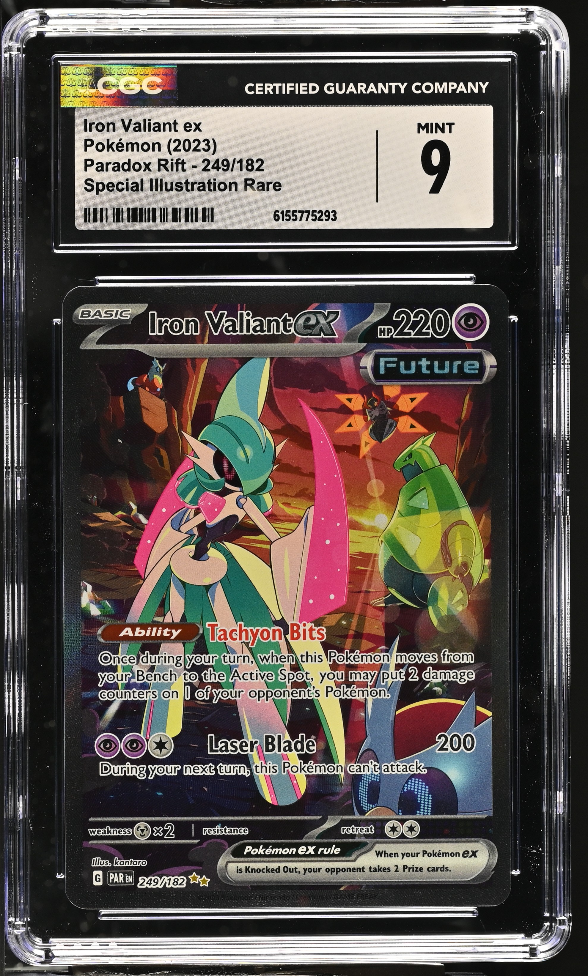 2023 #249 Iron Valiant Ex CGC 9 Paradox Rift - Par En - English