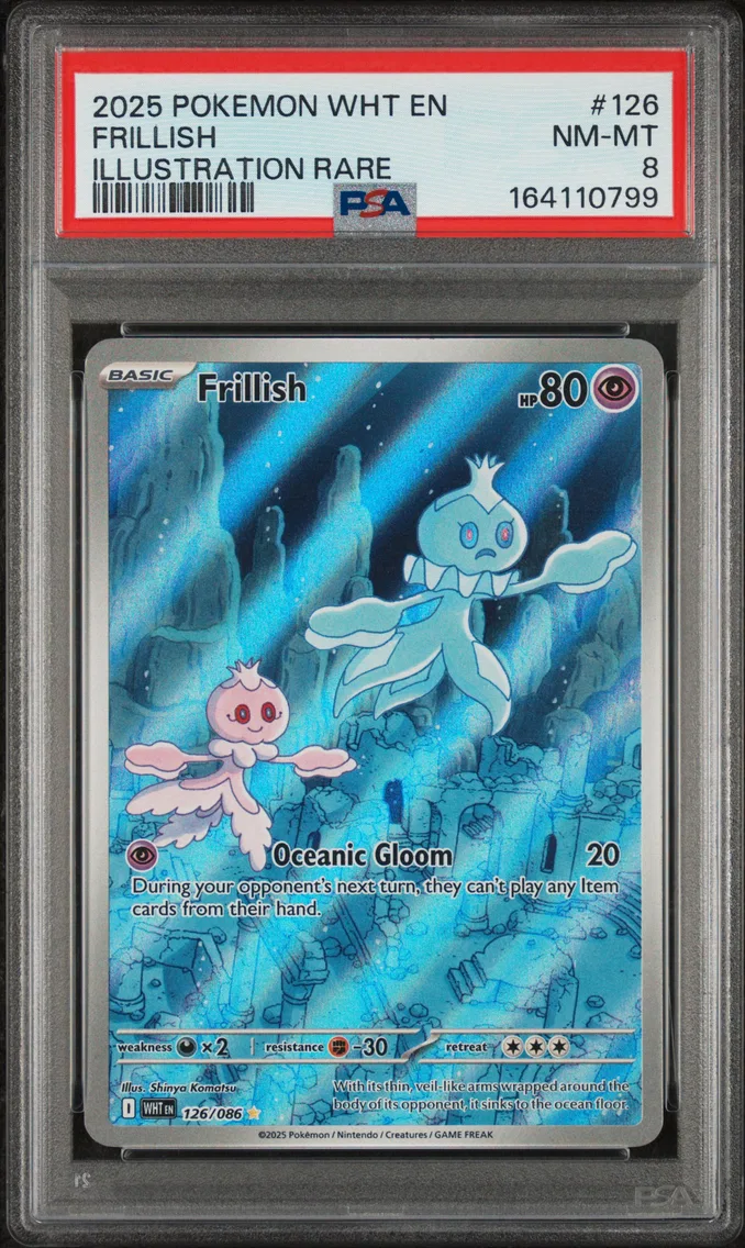 2025 #126 Frillish PSA 8 Wht EN-White Flare