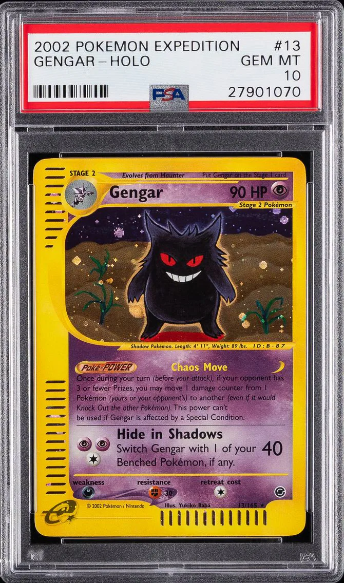2002 #13 Gengar-Holo PSA 10 Expedition Pokemon