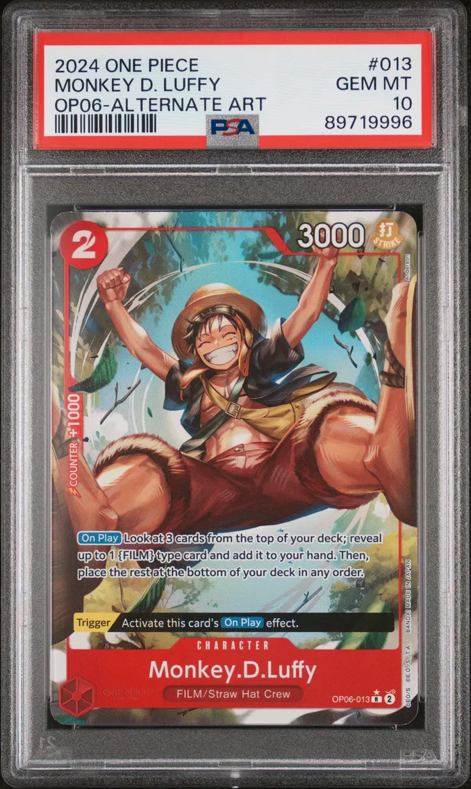 2024 #013 Monkey D. Luffy PSA 10 One Piece OP06-Wings of the Captain