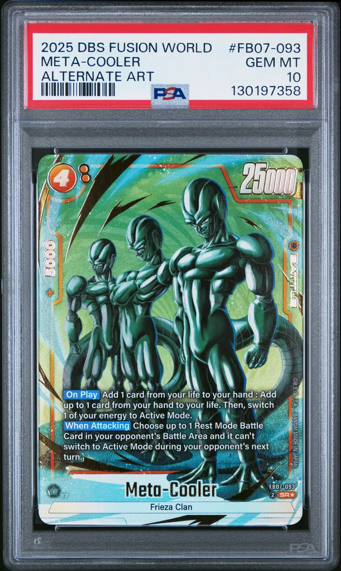 2025 #FB07-093 Meta-Cooler PSA 10 Dragon Ball Super Card Game Fusion World Wish for Shenron