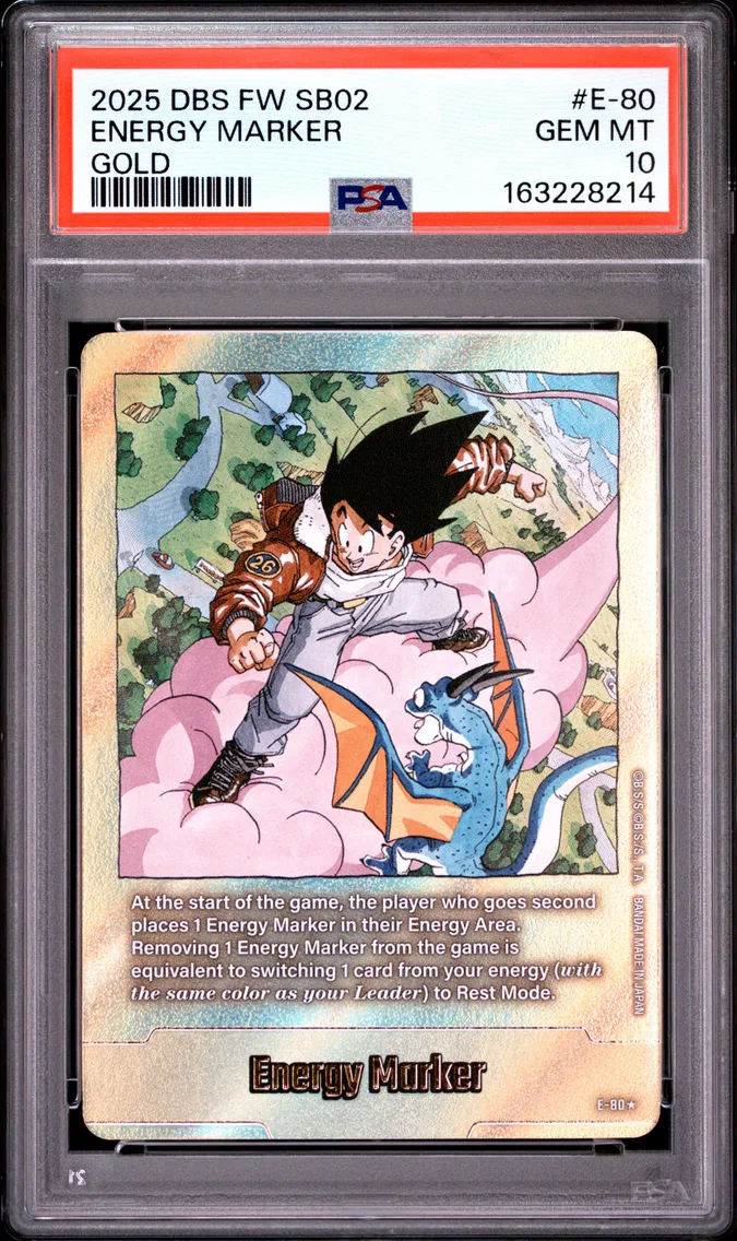 2025 #E-80 Energy Marker PSA 10 Dragon Ball Super Card Game Fusion World Manga Booster 02