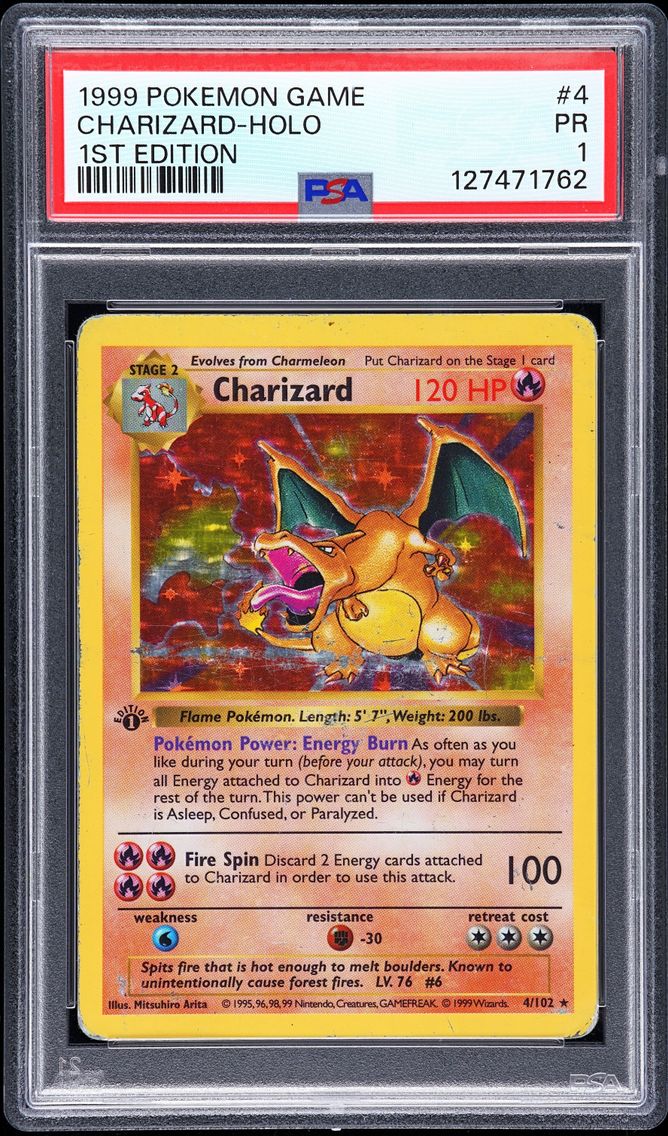 1999 #4 Charizard-Holo 1st Editi
