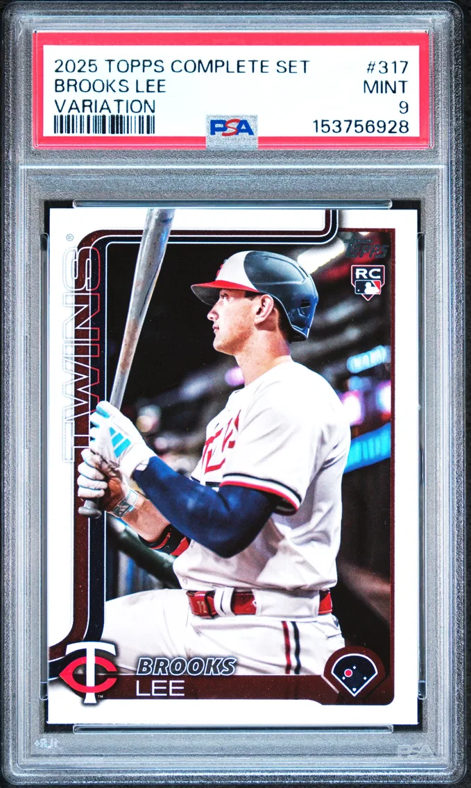 2025 #317 Brooks Lee PSA 9 Topps Complete Set