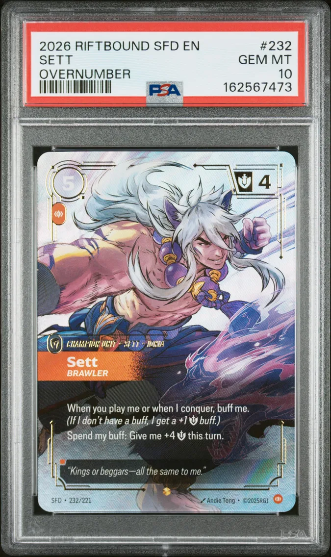 2026 #232 Sett - Brawler PSA 10 Riftbound: League of Legends Sfd-Spiritforged