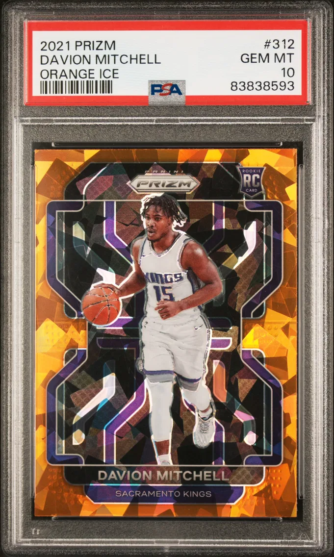2021 #312 Davion Mitchell PSA 10 Panini Prizm