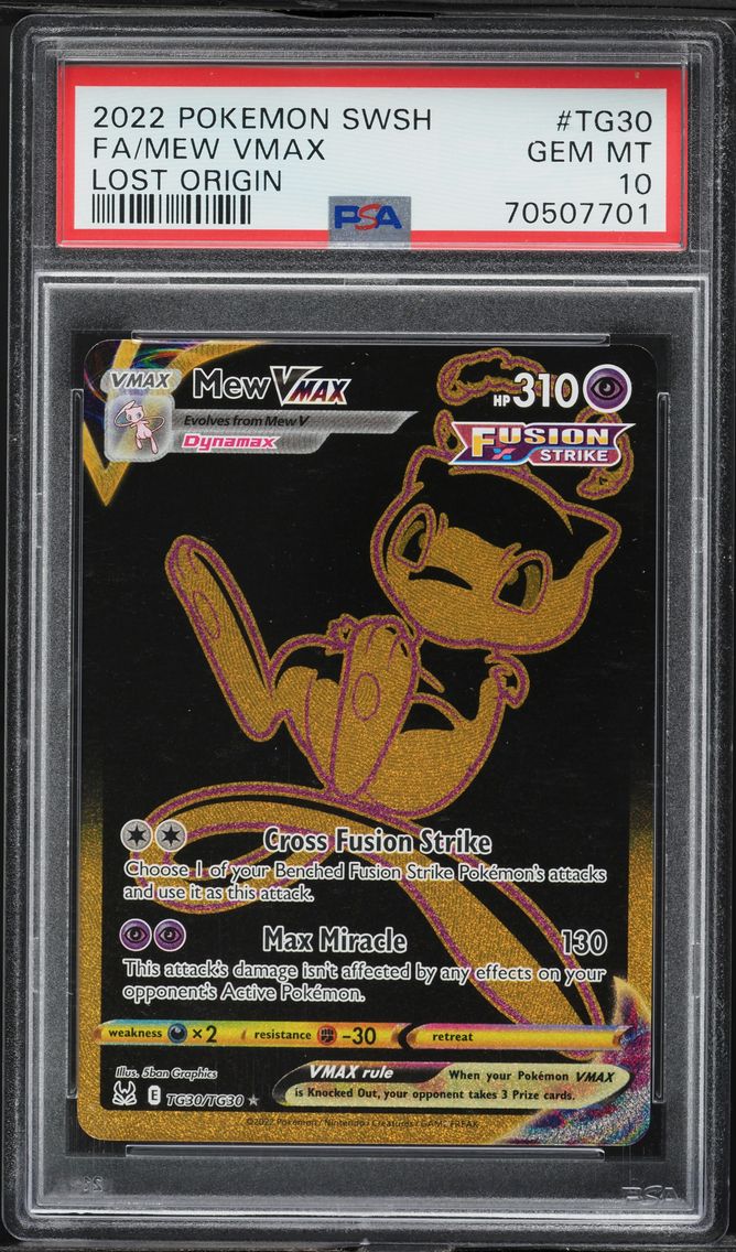 2022 #TG30 Full Art/Mew Vmax PSA 10 Sword & Shield Lost Origin Pokemon