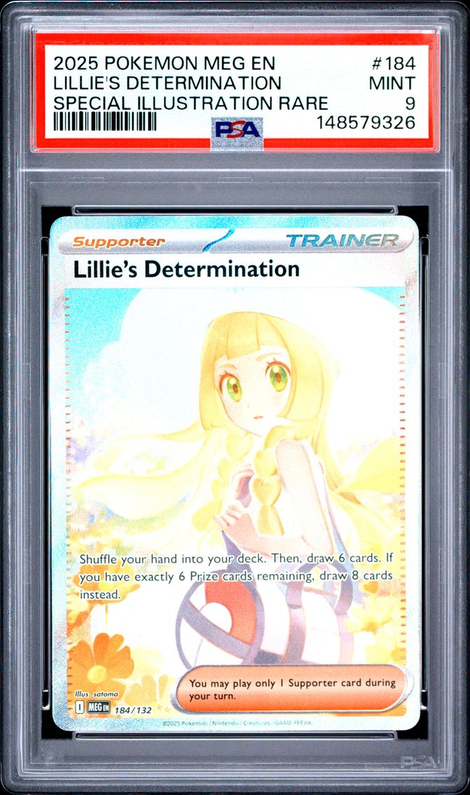 2025 #184 Lillie's Determination PSA 9 Meg EN-Mega Evolution