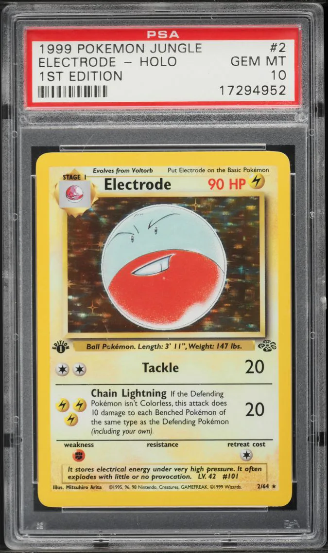 1999 #2 Electrode-Holo 1st Edition PSA 10 Jungle Pokemon