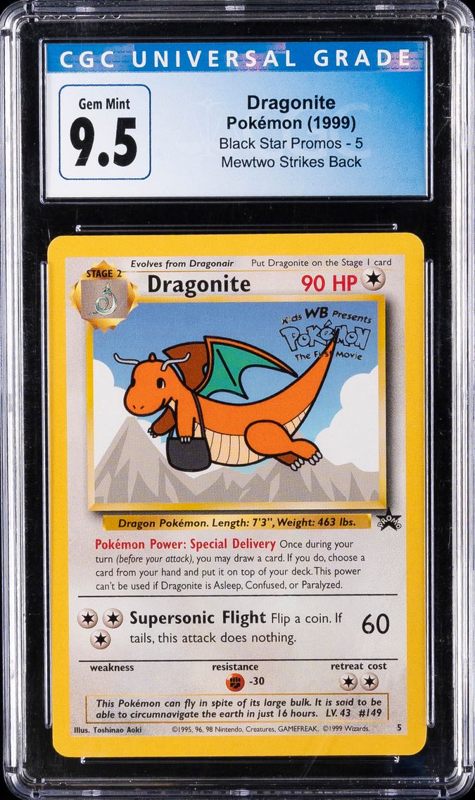 1999 #5 Dragonite CGC 10 Game Mo