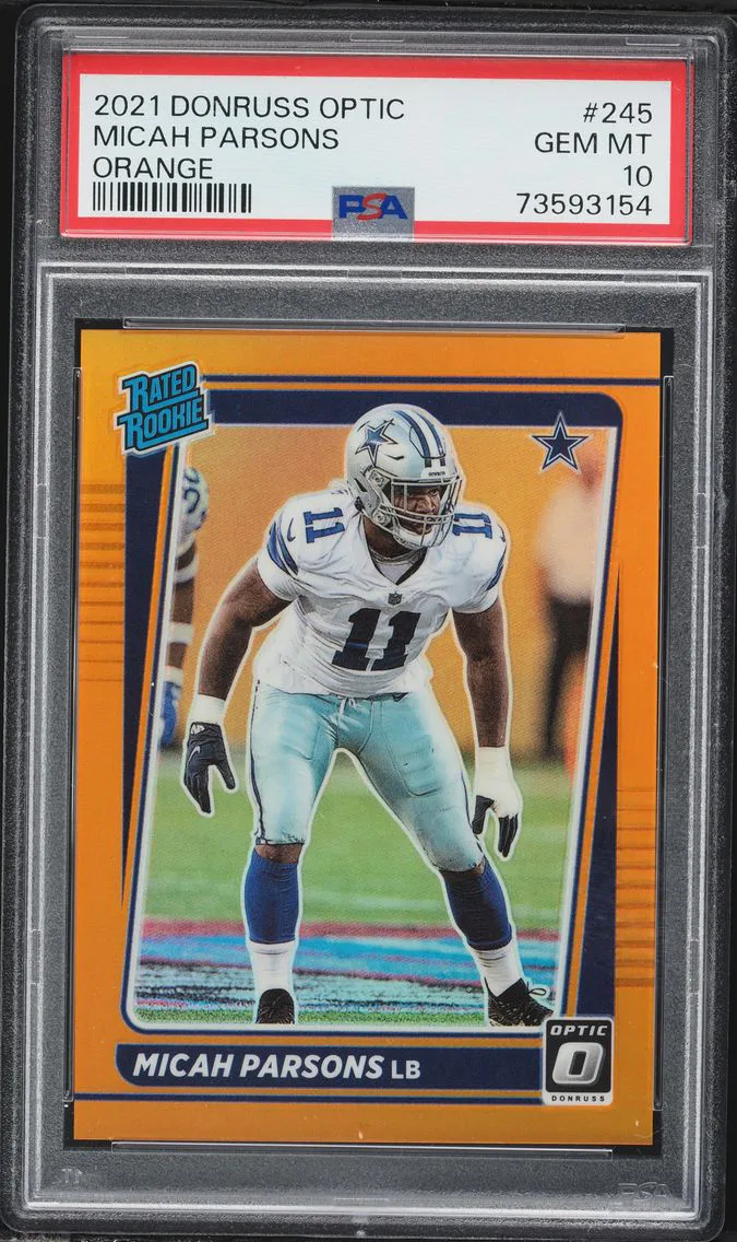2021 #245 Micah Parsons PSA 10 Panini Donruss Optic Football