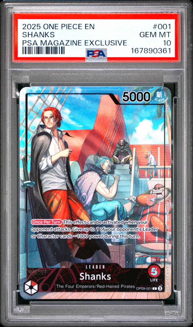 2025 #001 Shanks PSA 10 One Piece Promos