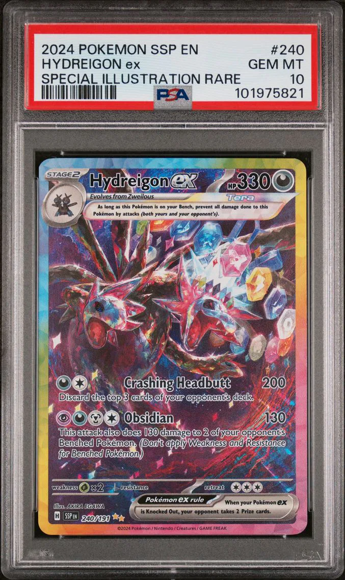 2024 #240 Hydreigon EX PSA 10 Ssp EN-Surging Sparks